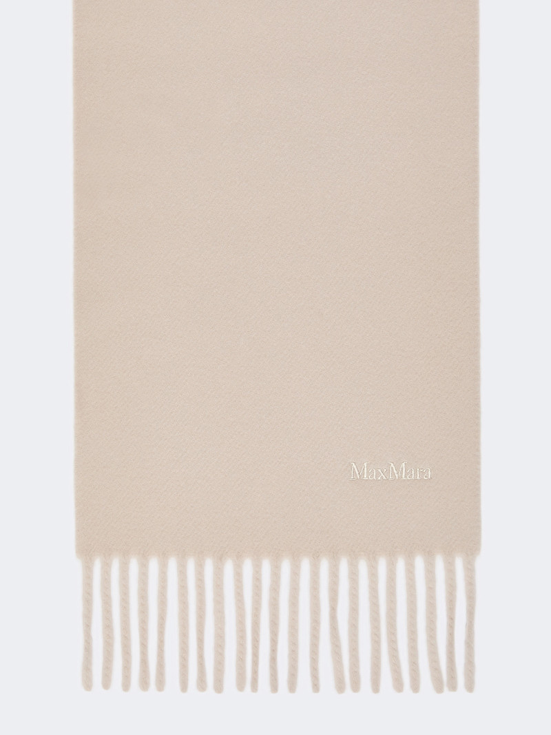 FRAGORE Wool scarf with embroidery - TURTLEDOVE 1