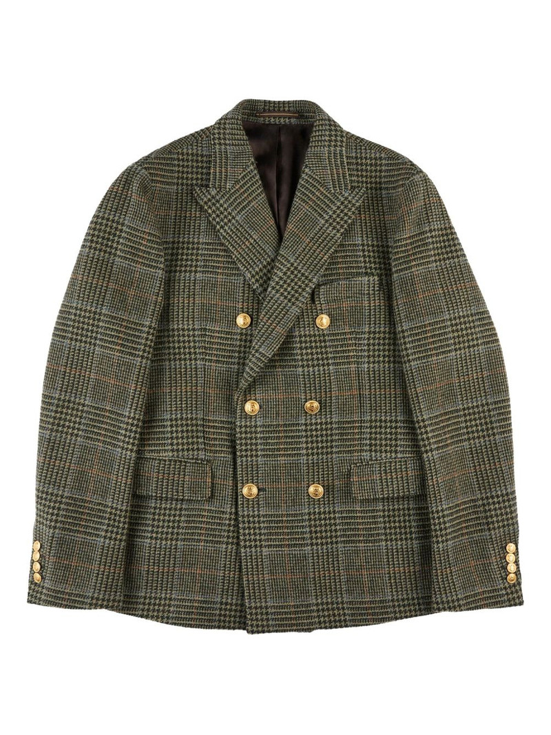 x Incotex double-breasted prince wales blazer 1