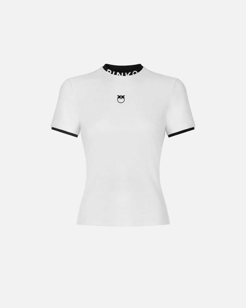 T-SHIRT WITH PINKO AND LOVE BIRDS LOGOS 1