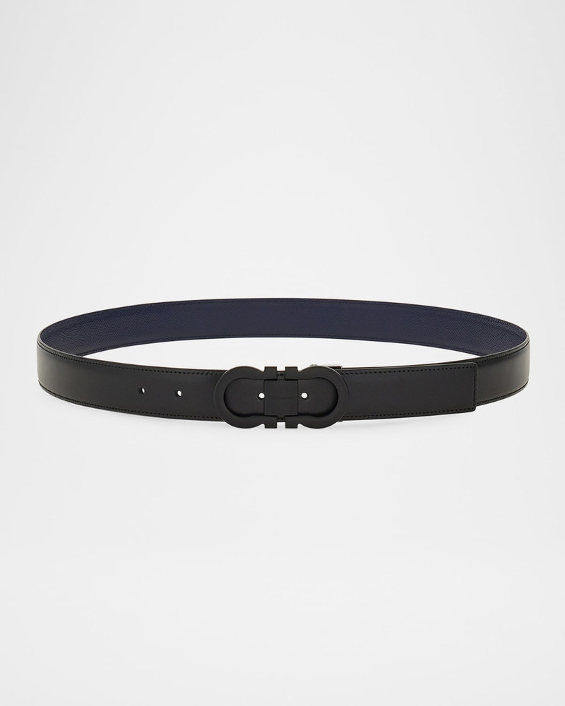Men's Gancini-Buckle Double Adjustable Leather Belt 1