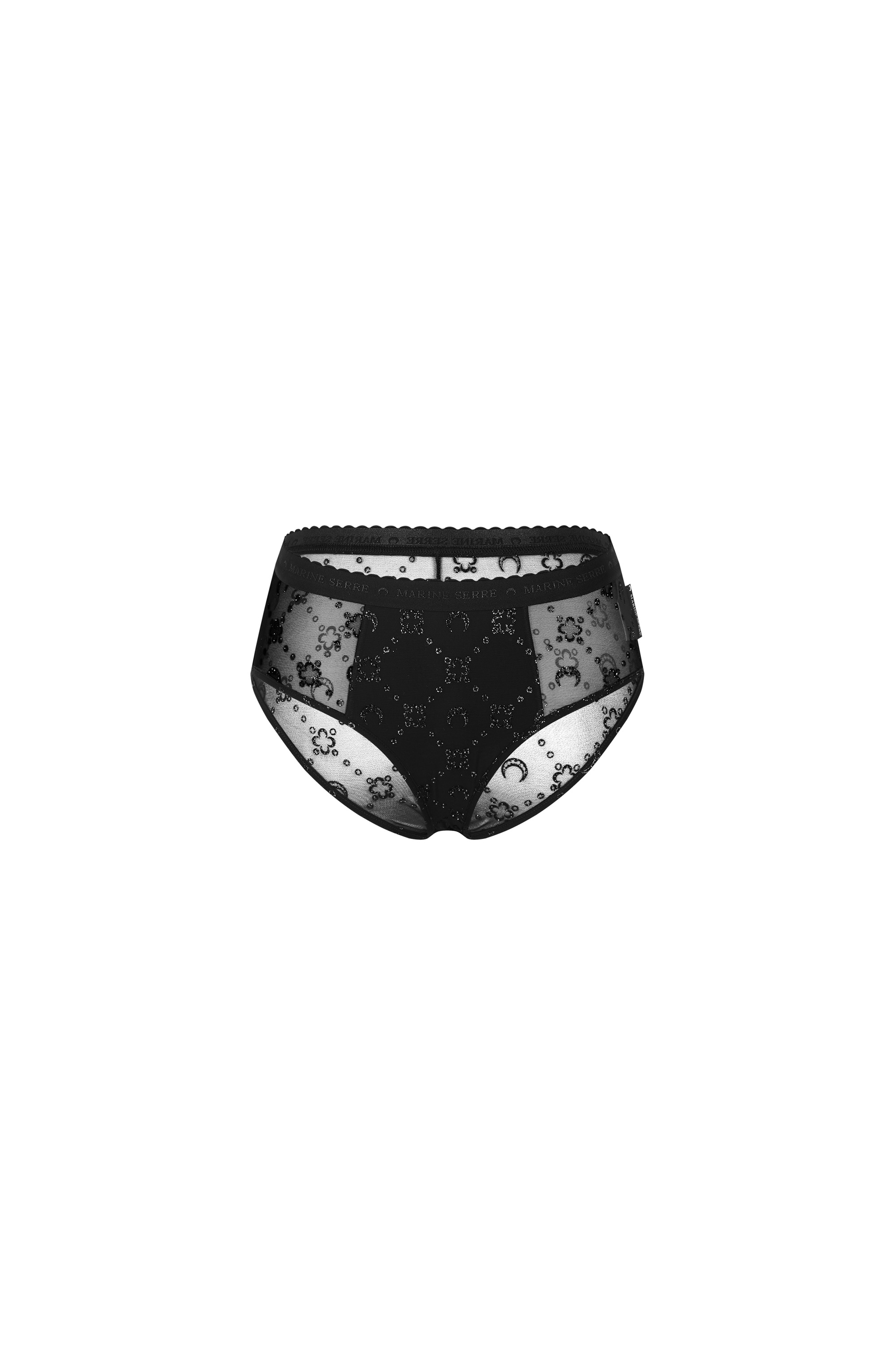 Moonogram Mesh Flock Glitter Brief - 1