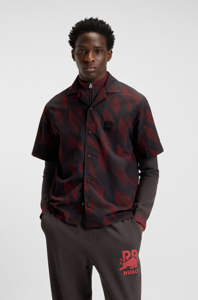 HUGO X RB OVERSIZE-FIT SHIRT WITH PRINTED PATTERN 2