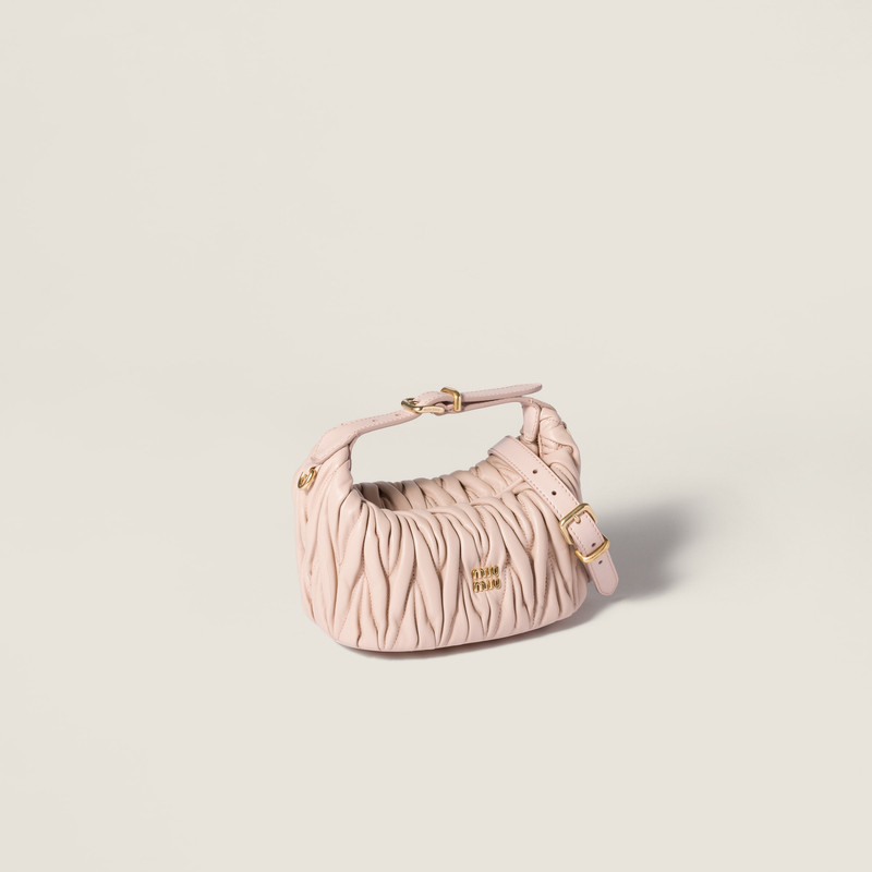 Matelassé nappa leather pouch 3