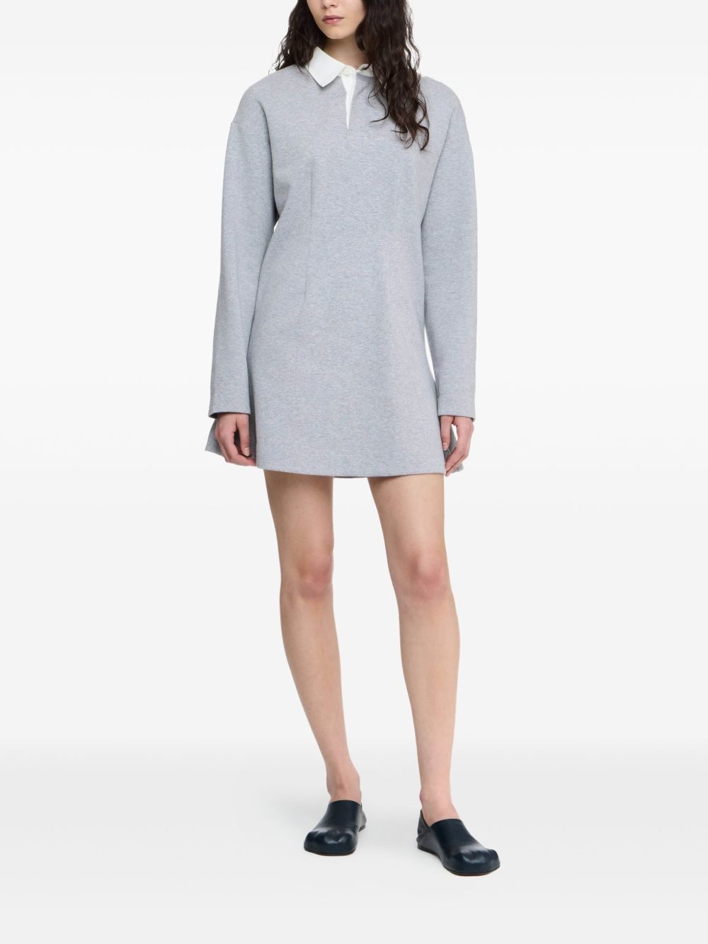 long-sleeve polo dress - 2