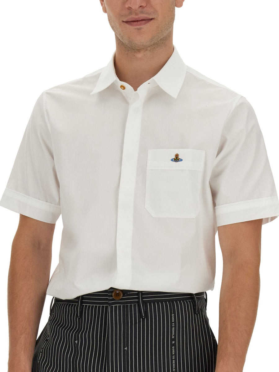 Vivienne Westwood Men Camicia Con Ricamo Orb - 4