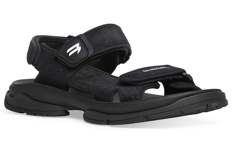 (WMNS) Balenciaga Tourist Sandal 'Black' 706277W2CCA1000 - 4