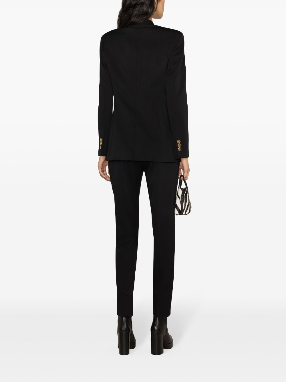 Medusa-buttons single-breasted blazer - 4