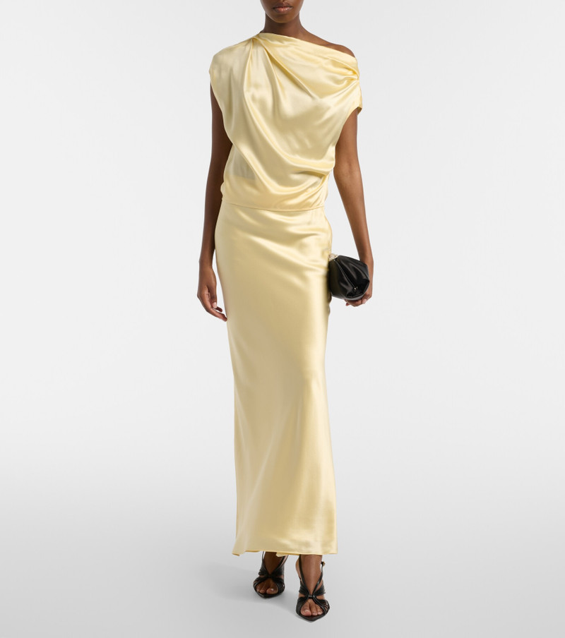 Draped silk satin top 5