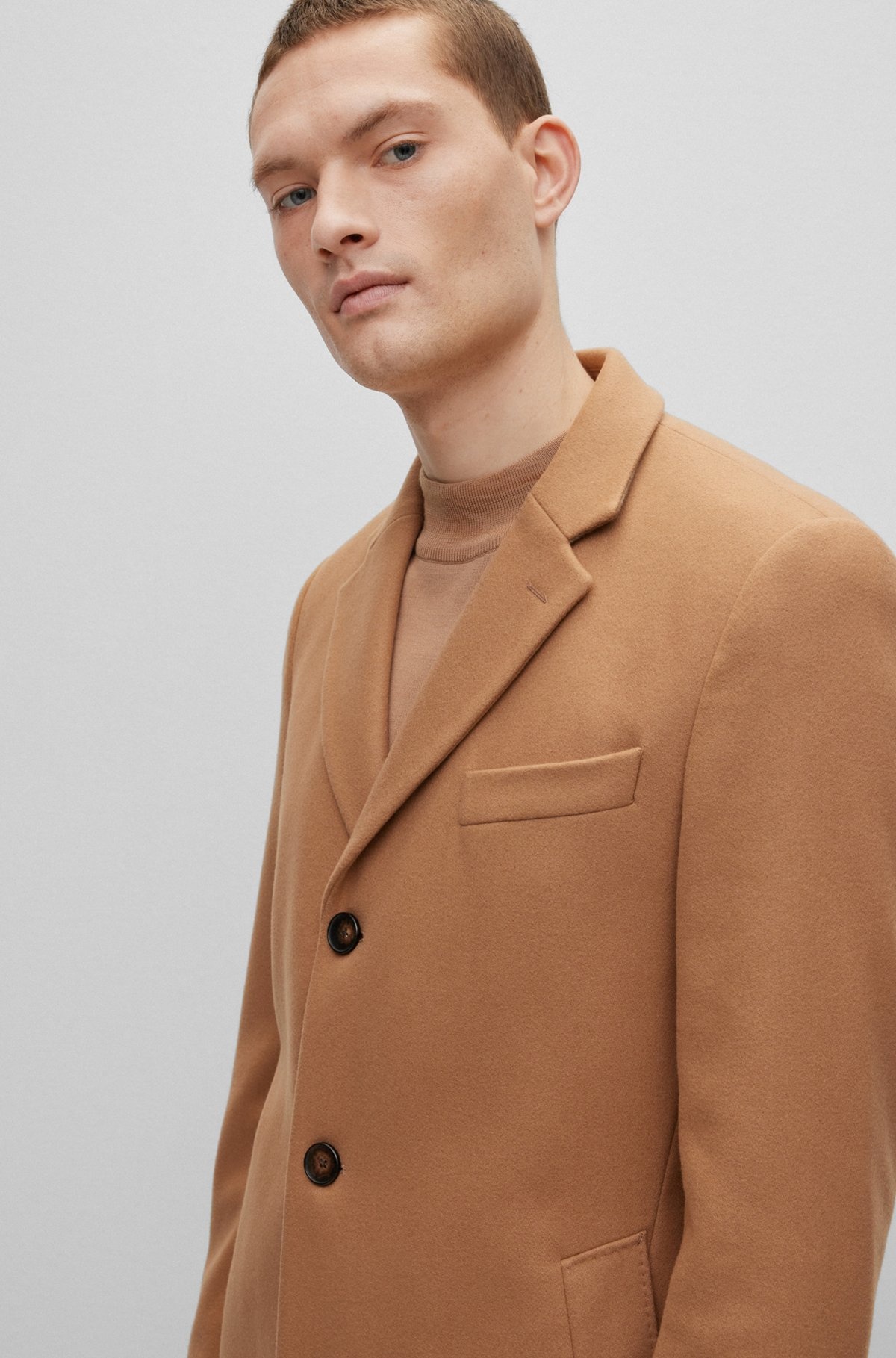 SLIM-FIT COAT IN A VIRGIN-WOOL BLEND - 3