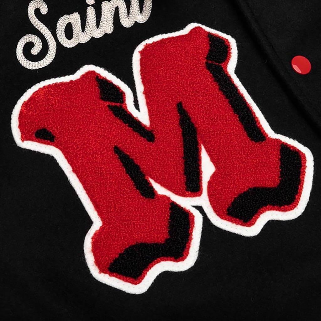 SAINT MICHAEL DEVIL VARSITY JACKET - BLACK - 4