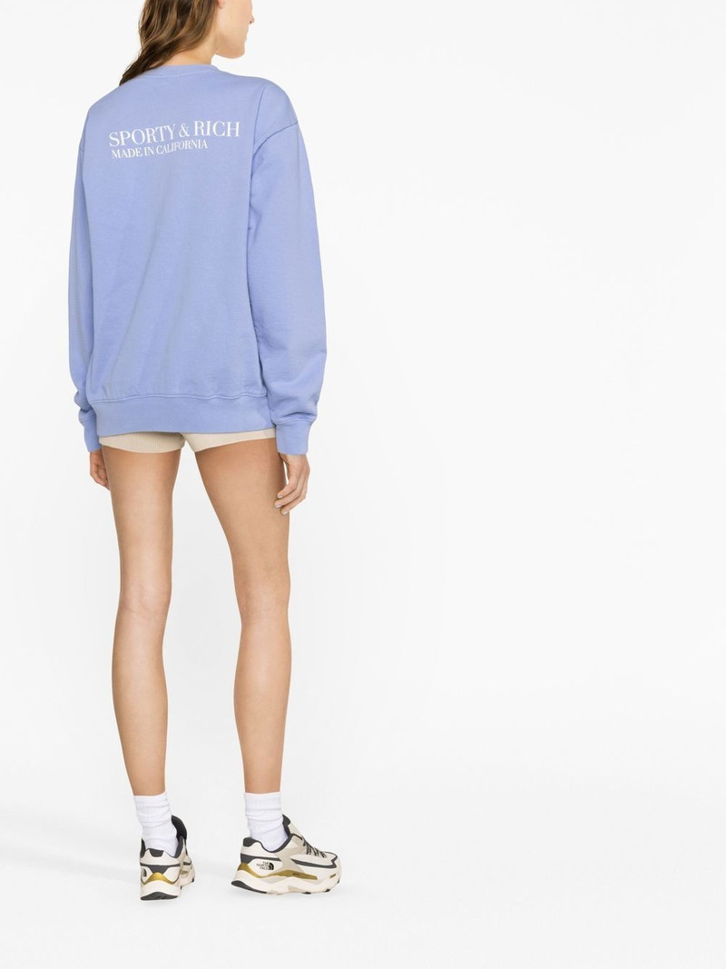 Sporty & Rich cuffed crew neck sweatshirt outlook
