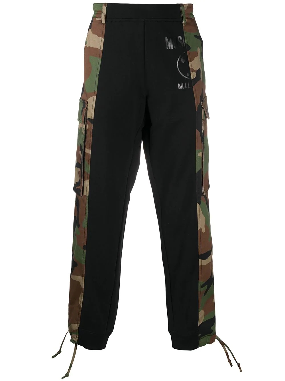 camouflage panel track pants - 1