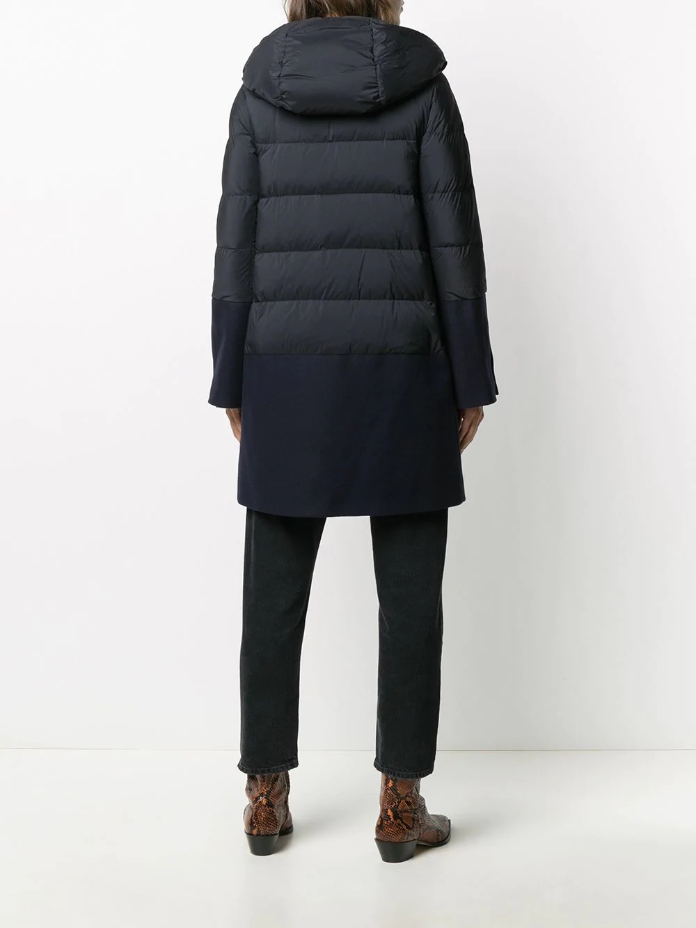 panelled padded coat - 4