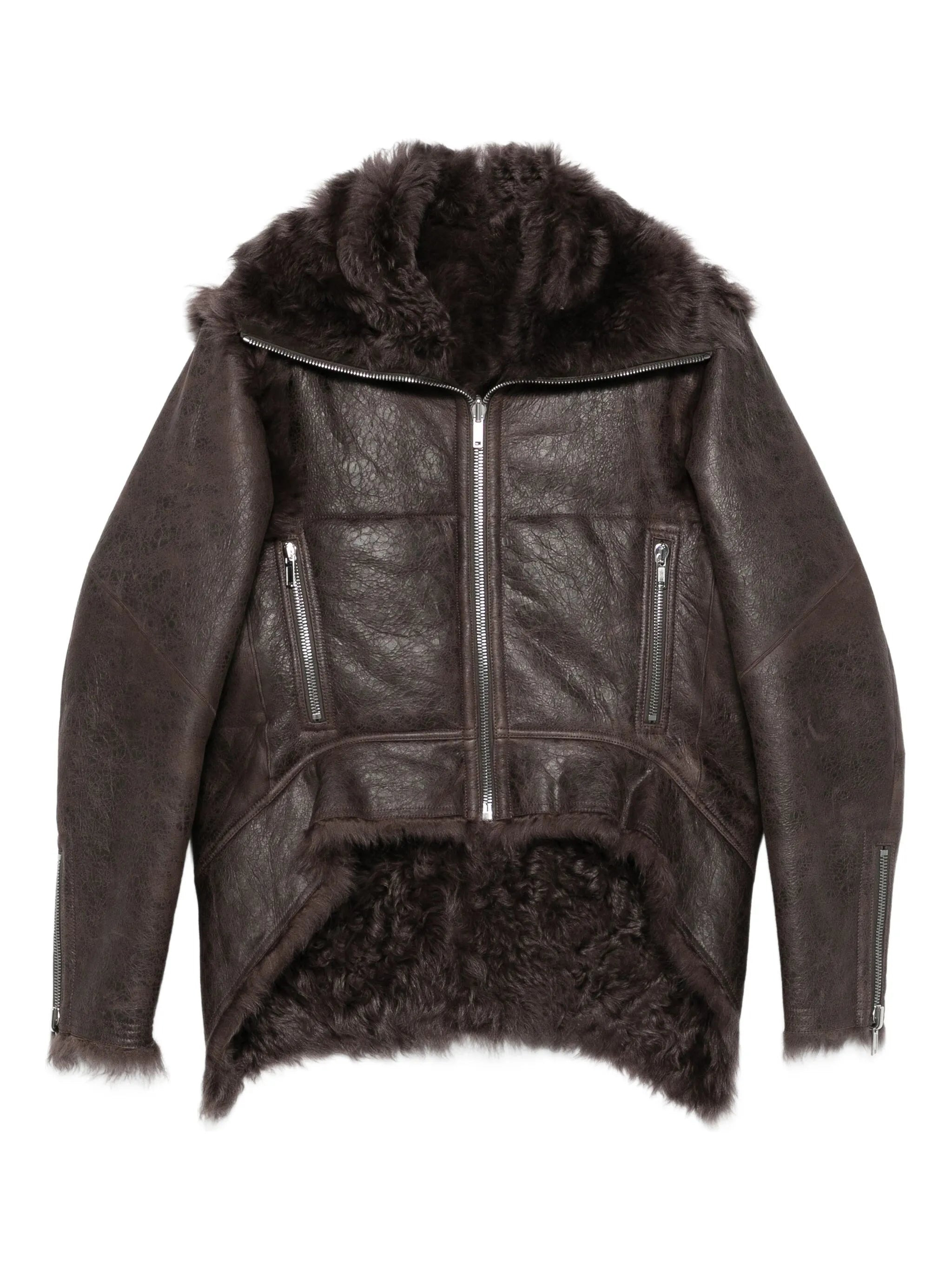 Rick Owens Shearling Zip-front Jacket - 1