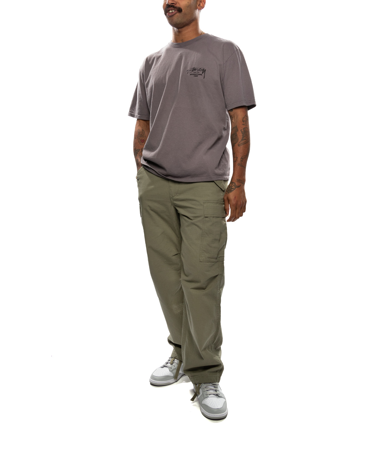 Stüssy Military Cargo Pant Ripstop Olive | REVERSIBLE