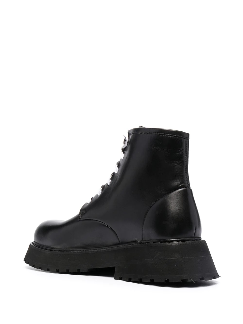 lace-up leather ankle boots - 3