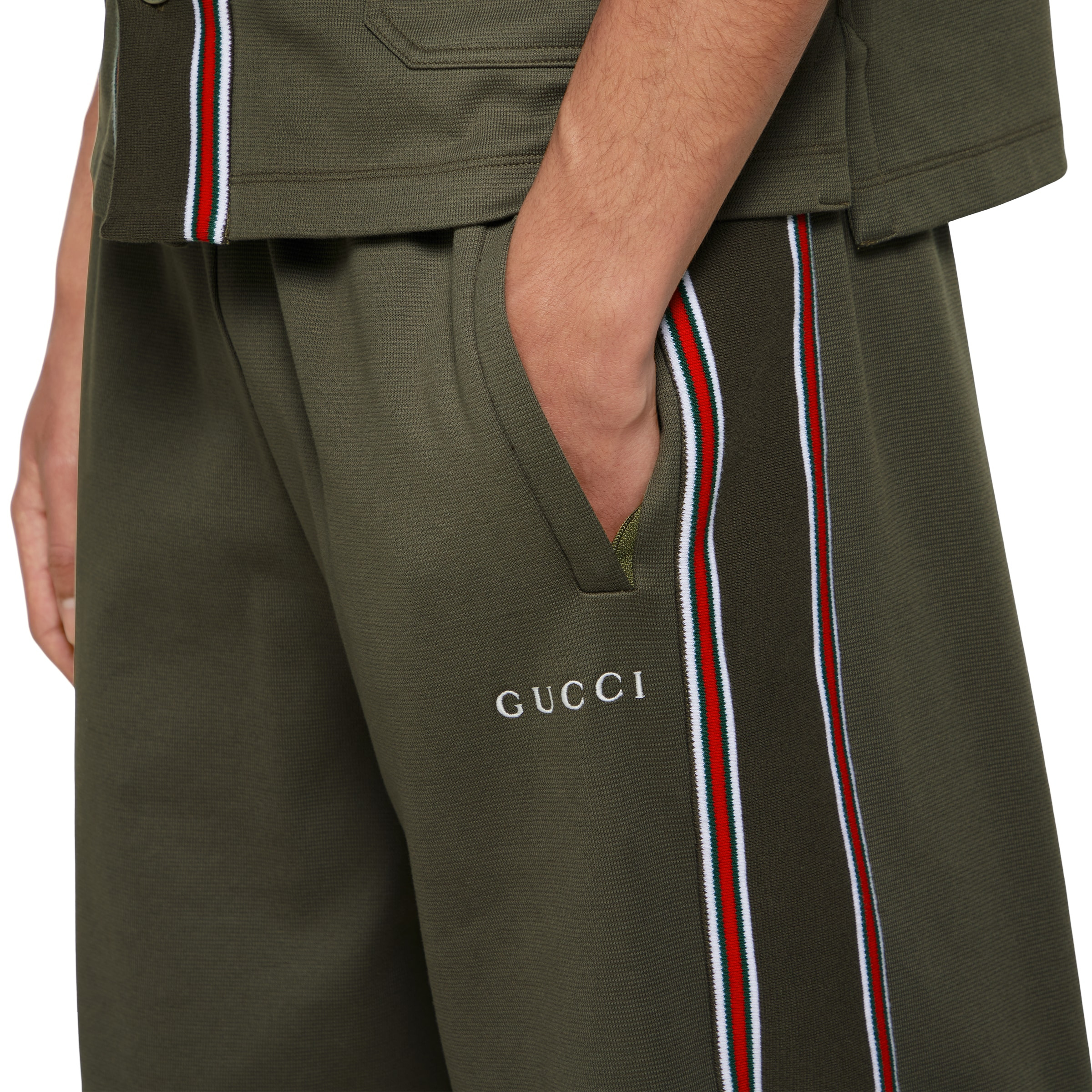 Cotton piquet shorts with embroidery - 5