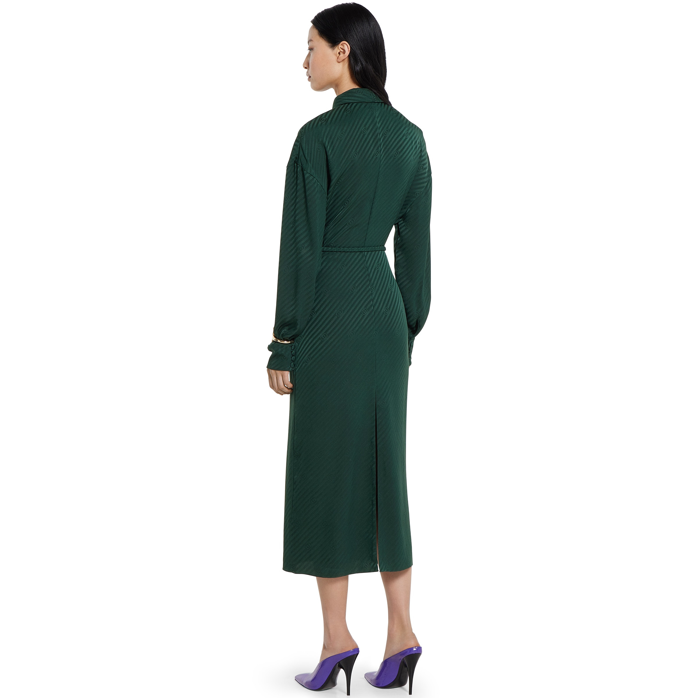 Interlocking G silk jacquard dress - 4