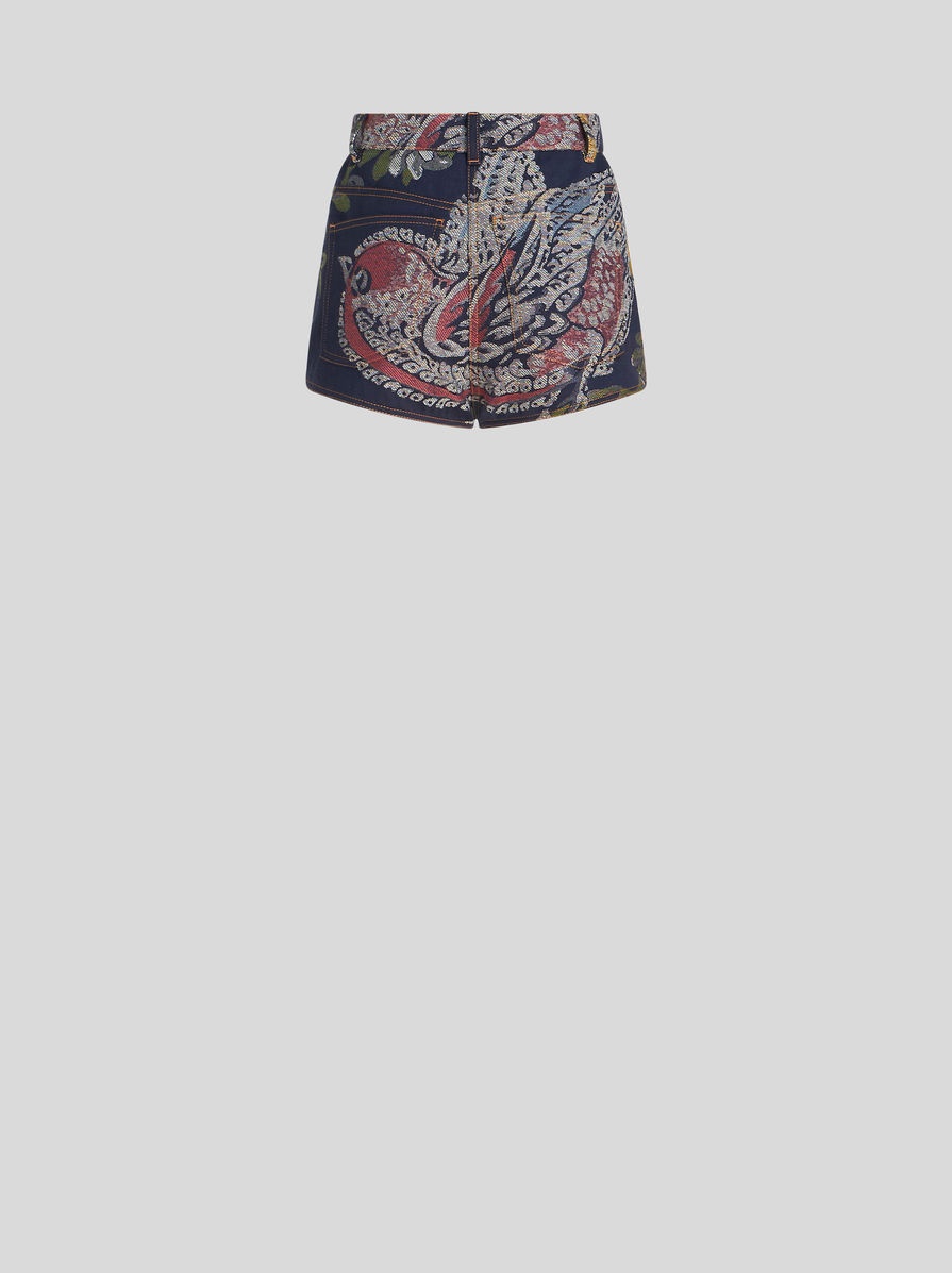 DENIM JACQUARD SHORTS - 5