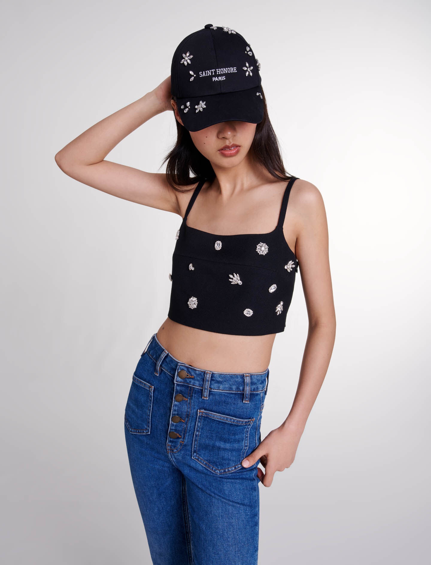 Diamanté crop top - 5