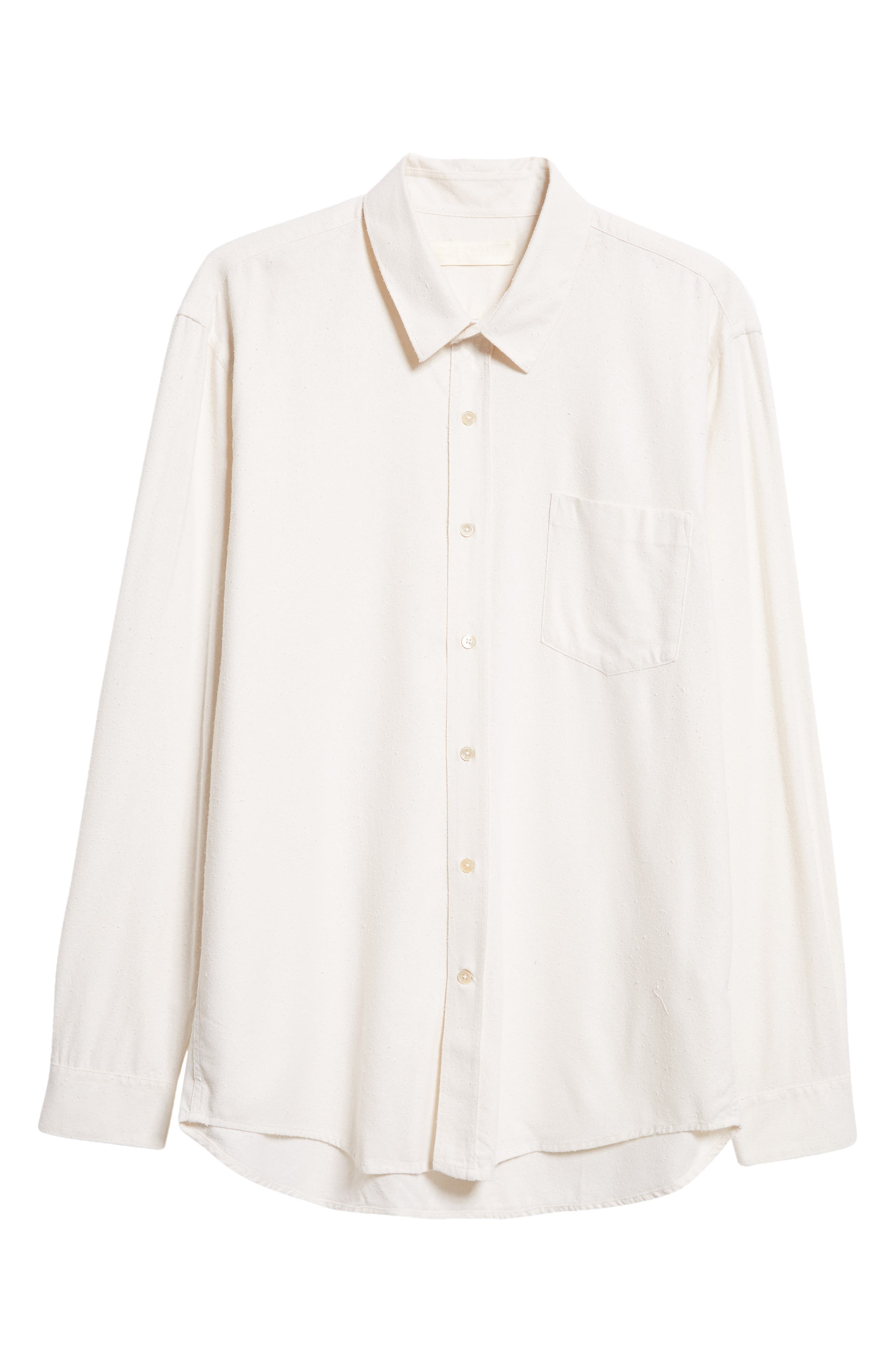 OUR LEGACY Classic Silk Button-Up Shirt in White Silk at Nordstrom - 5