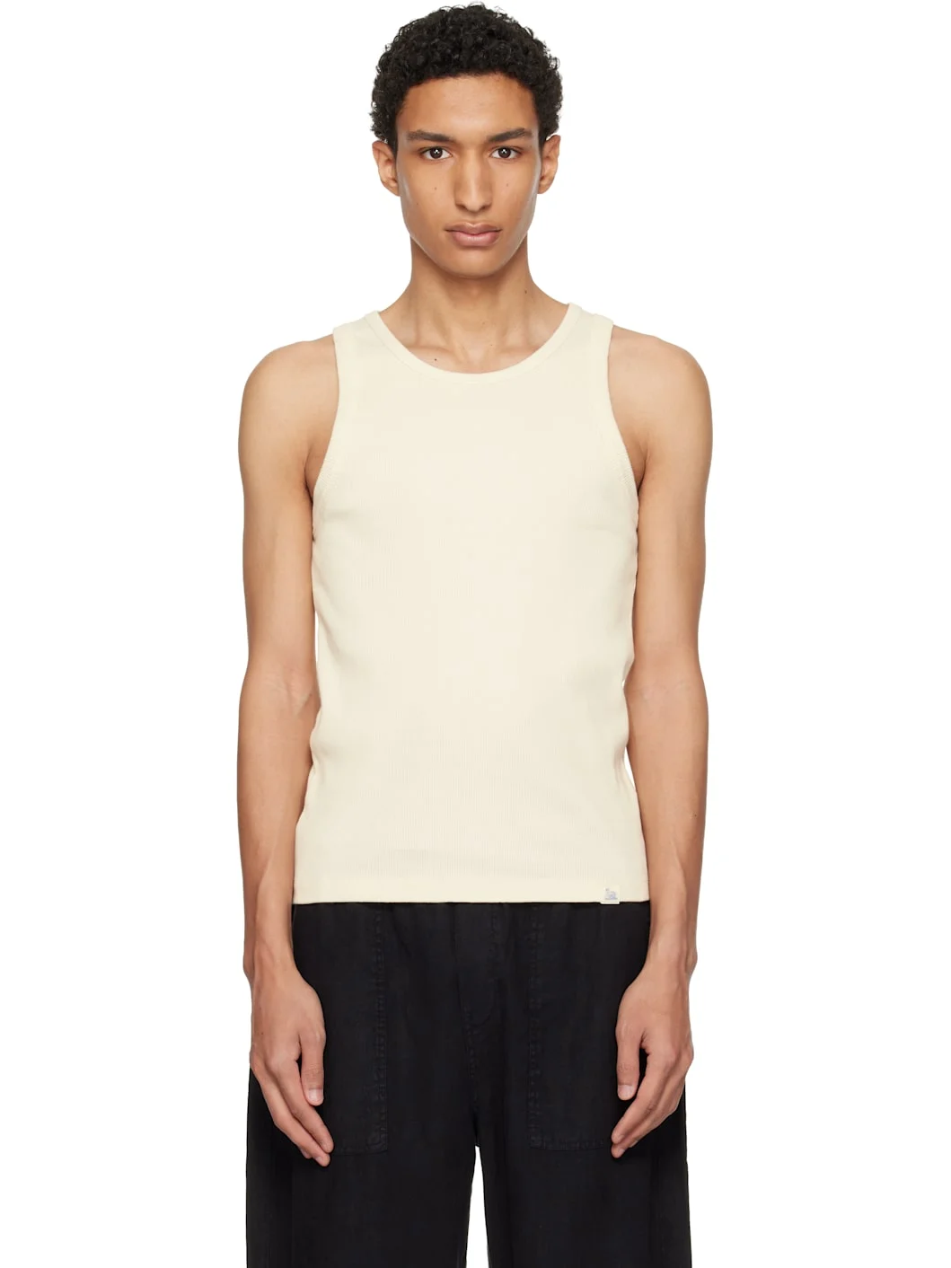 Off-White Iconic Ribbed Cotton Tank Top - 1