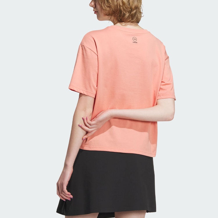 (WMNS) adidas Neo Graphic Short Sleeve T-Shirt 'Pink' IK5152 - 3