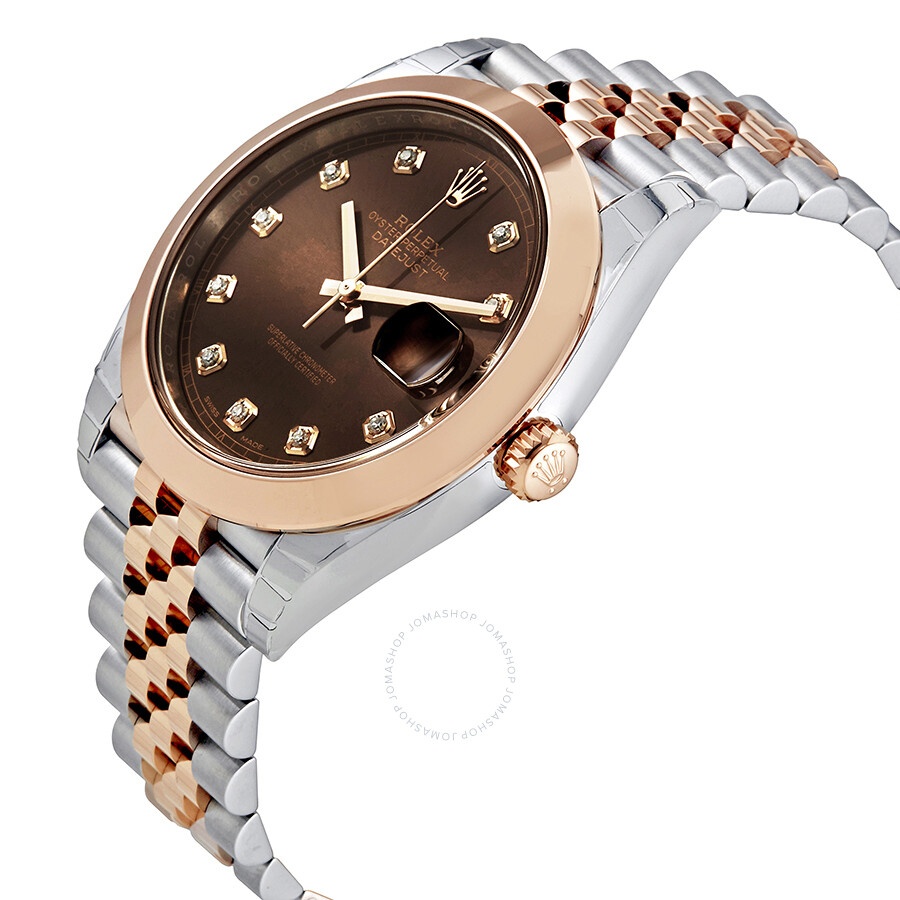 Rolex Datejust 41 Chocolate Brown Dial Steel and 18K Rose Gold Men's Watch 126301CHDJ - 2