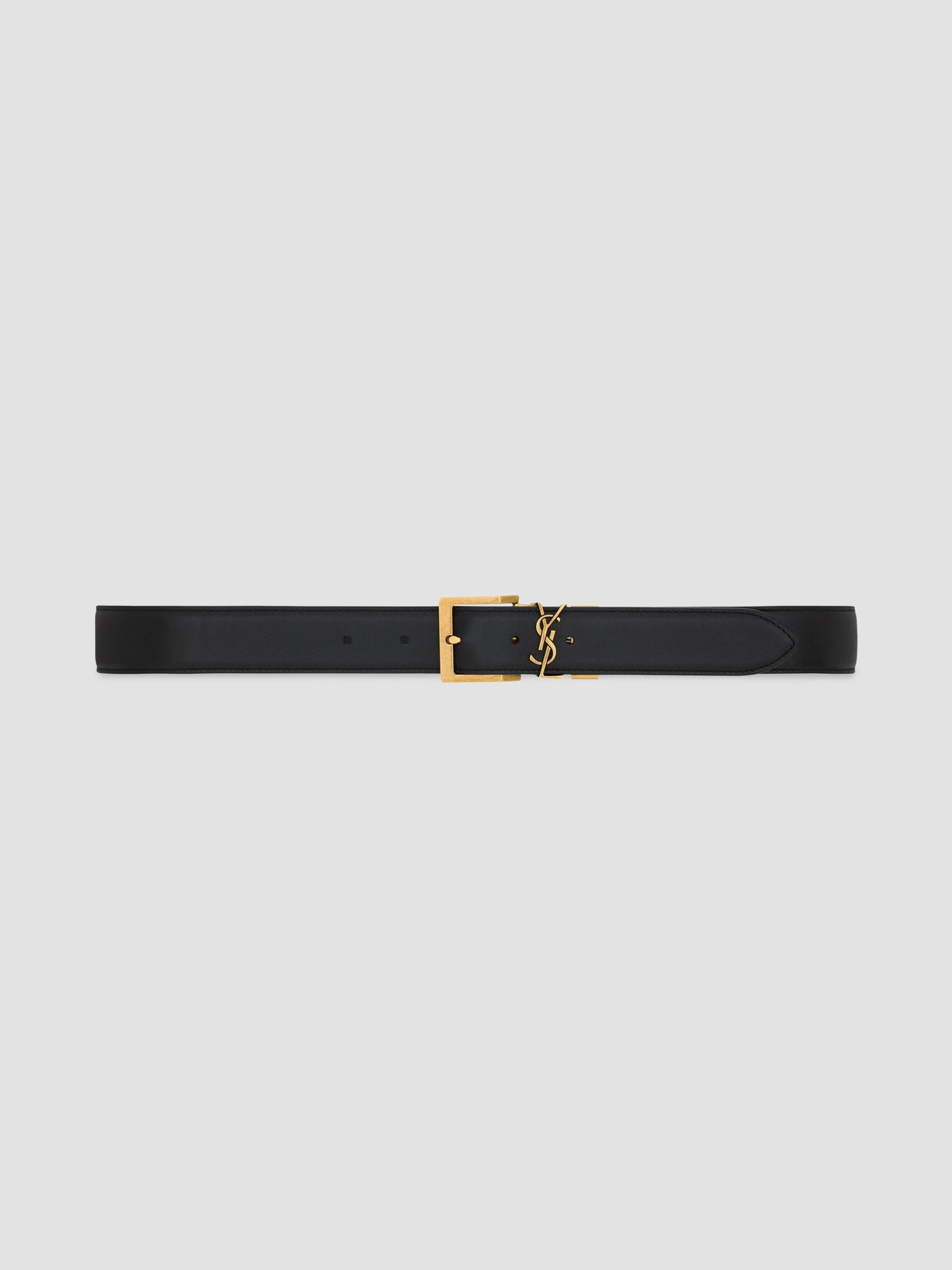 Men's Cassandre Vadim Reversible Belt in Smooth Leather - Black Dark Wet Clay - 1
