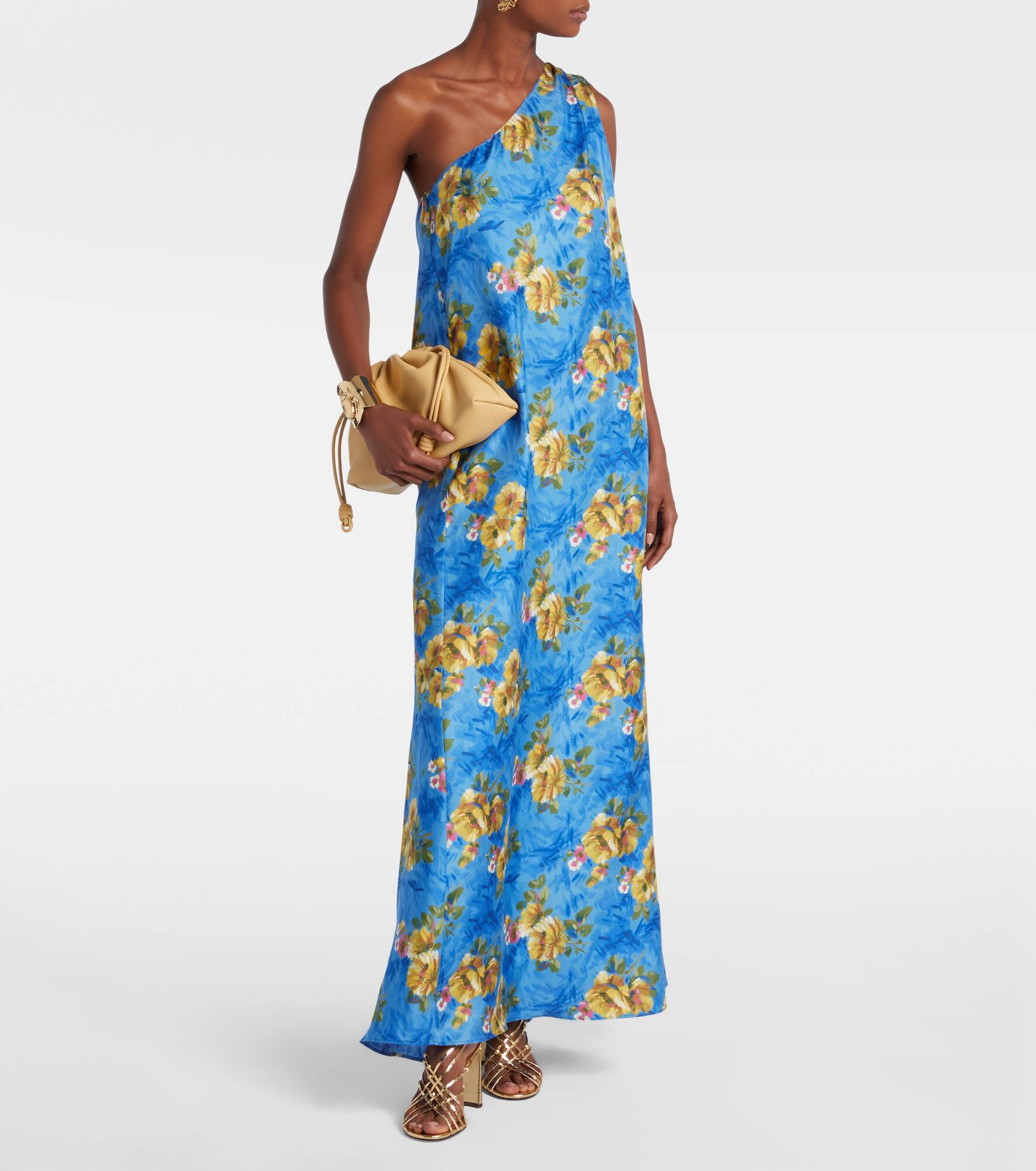 Roy floral silk twill maxi dress - 2