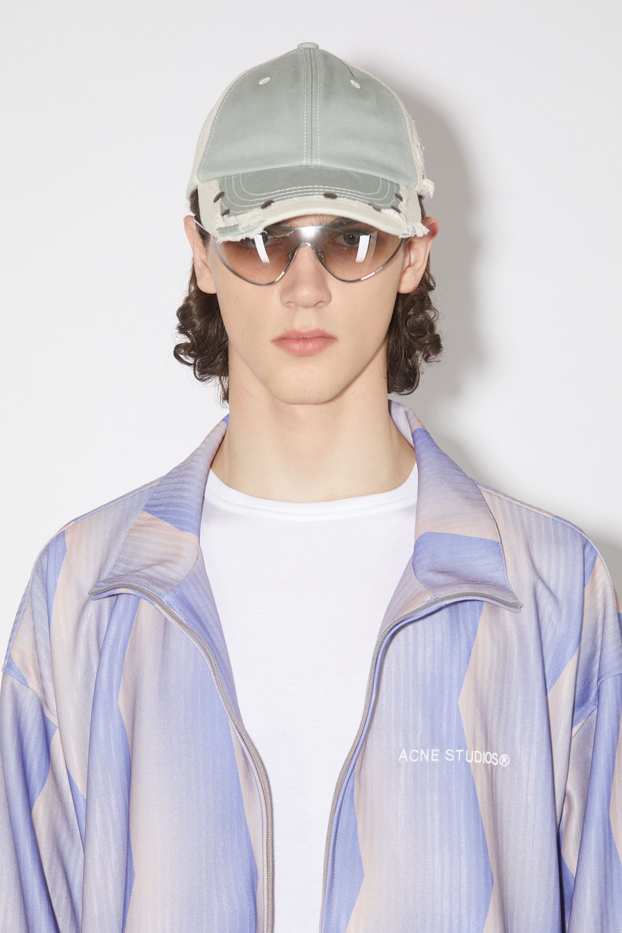 Logo zipper jacket - Blue/beige - 6