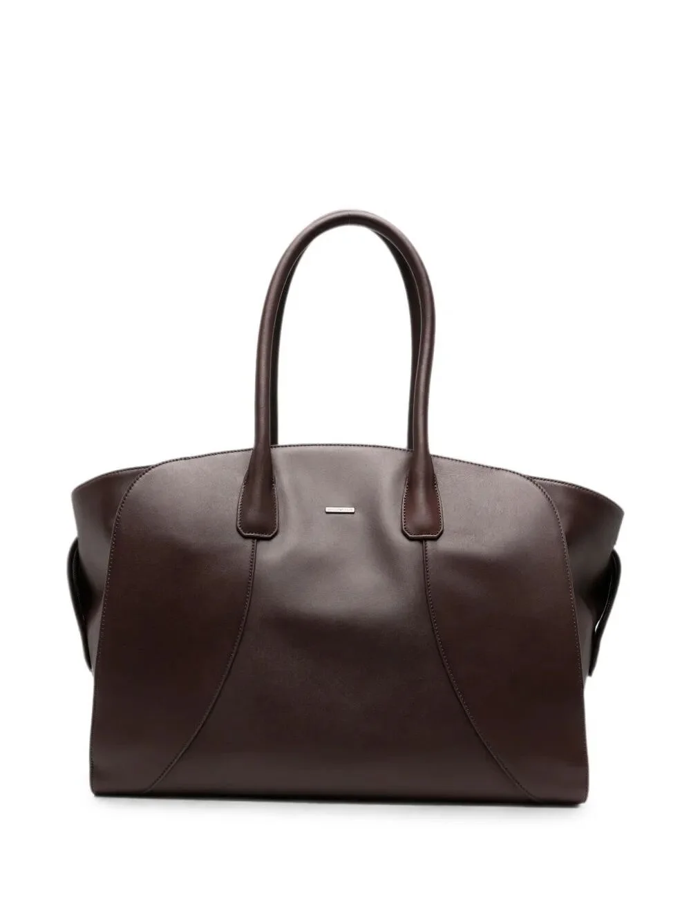 Handbag Leather Chocolate Brown - 1