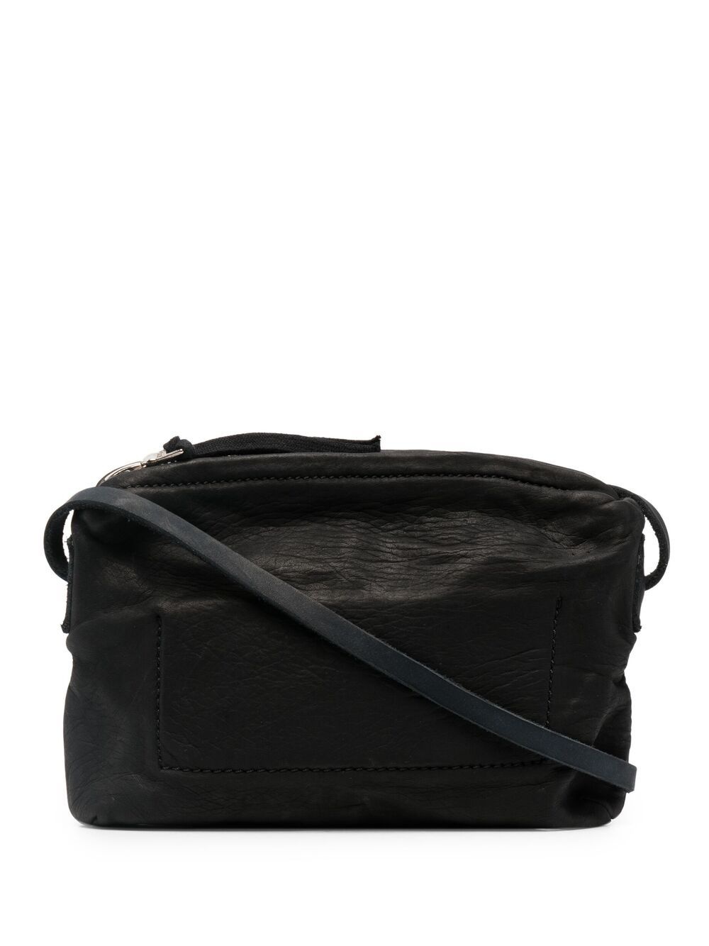 zipped leather shoulder bag - 1