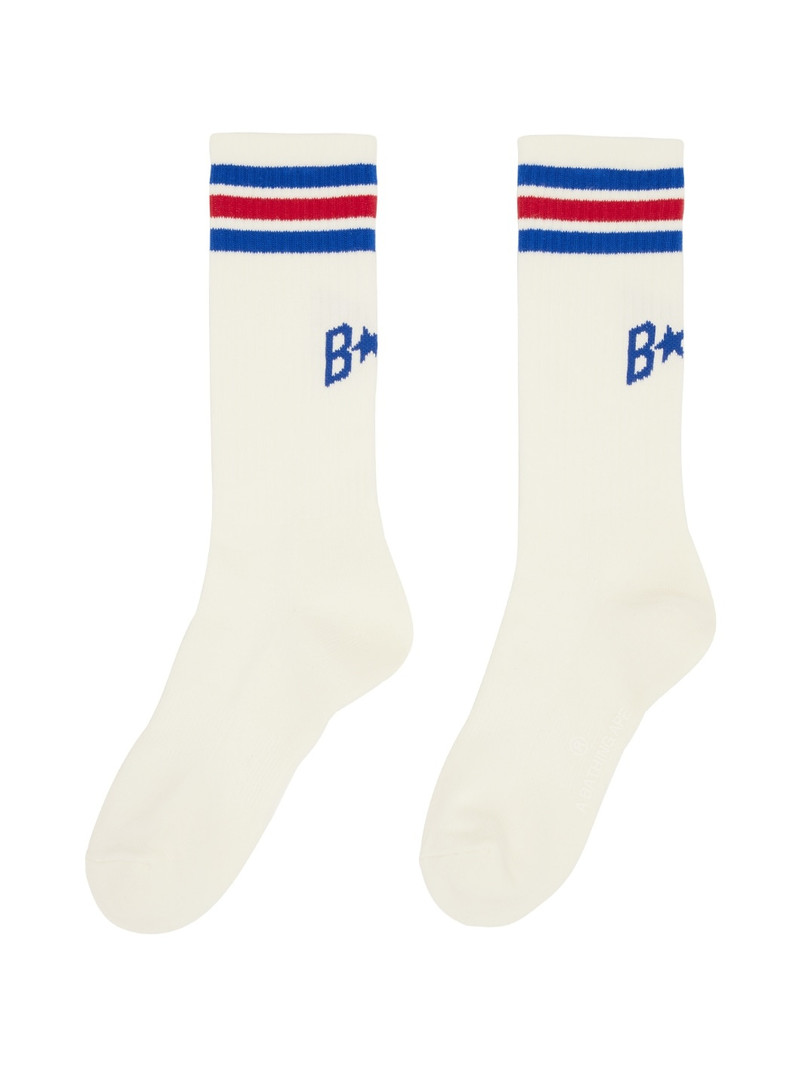 A BATHING APE® White STA Line Socks outlook