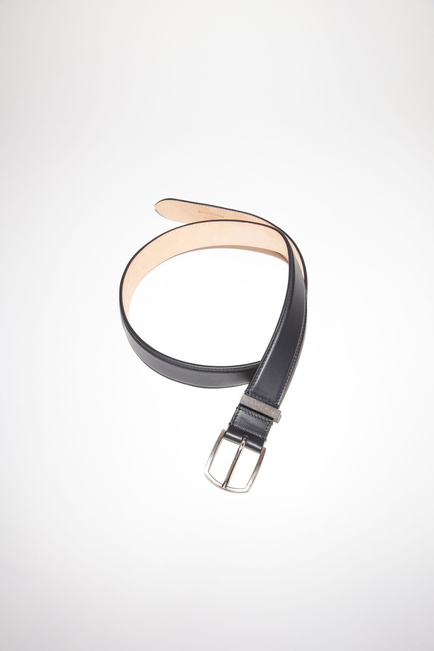 Matte leather belt - Black - 1