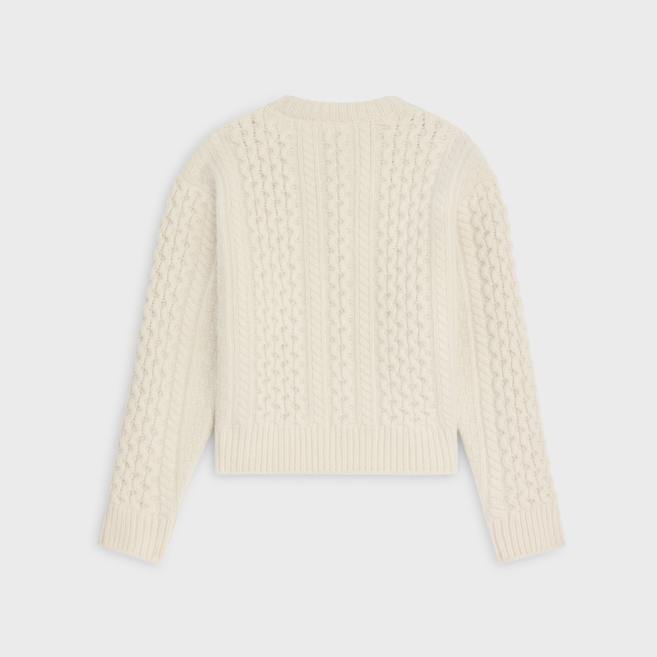 triomphe cardigan in aran wool - 2