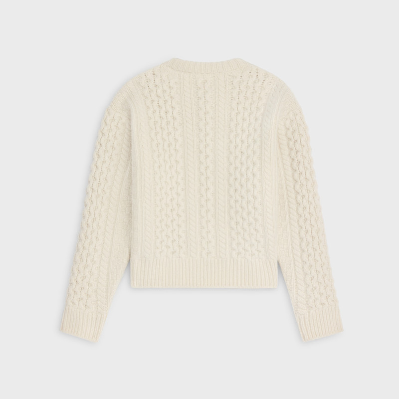 CELINE triomphe cardigan in aran wool outlook