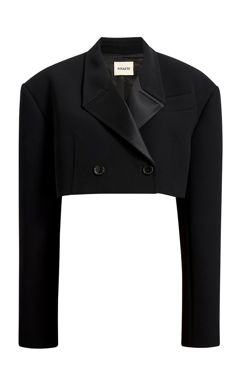 Nando Cropped Crepe Blazer black 1