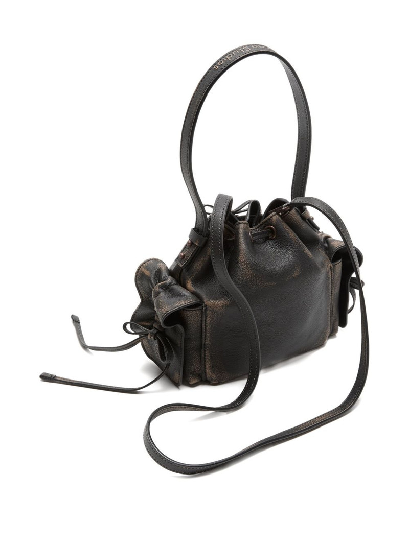Acne Studios leather drawstring mini bag outlook