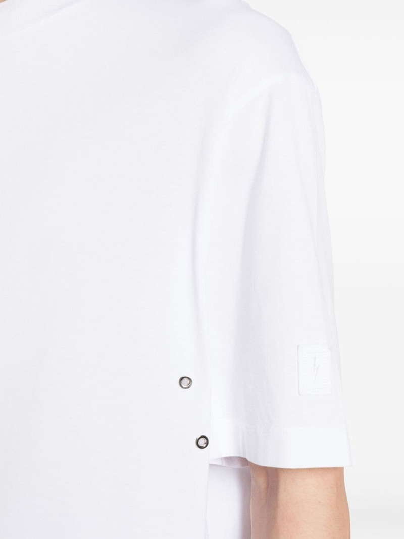 logo-appliquÃ© eyelet-detail T-shirt 5