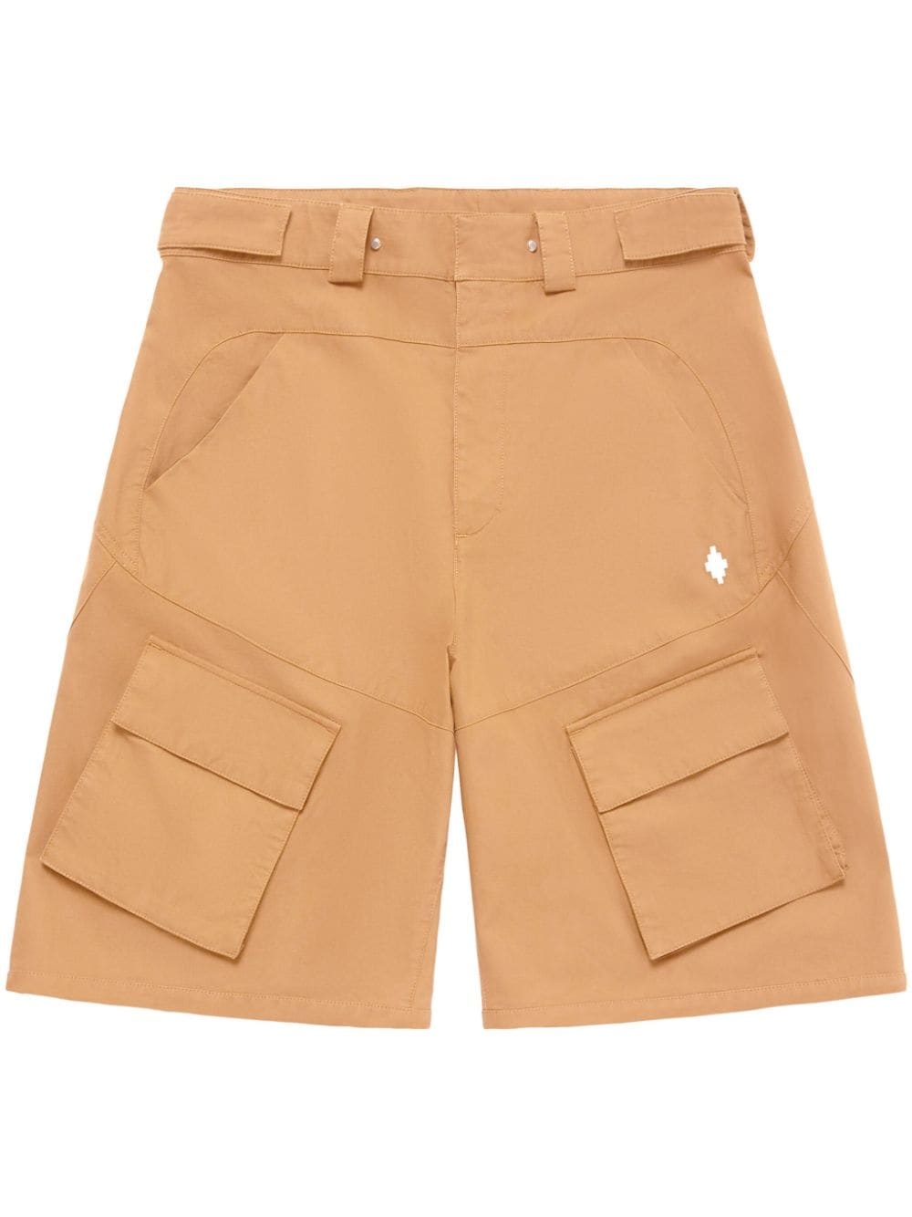 Cross-embroidered cargo shorts - 1