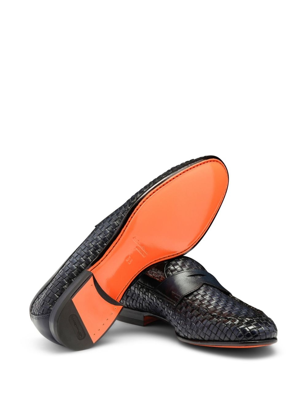 woven leather loafers - 4