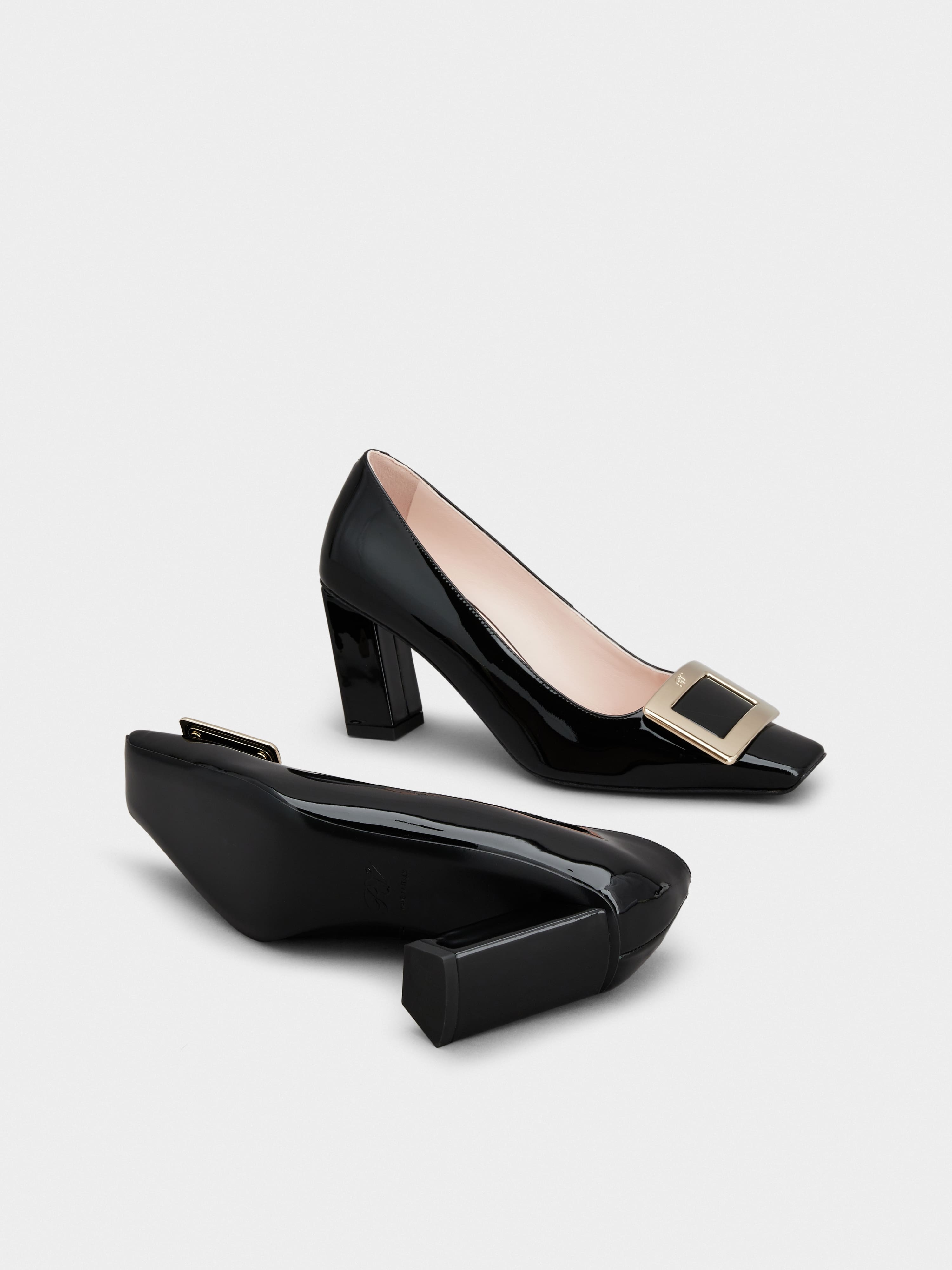 Belle Vivier Metal Buckle Pumps in Patent Leather - 6