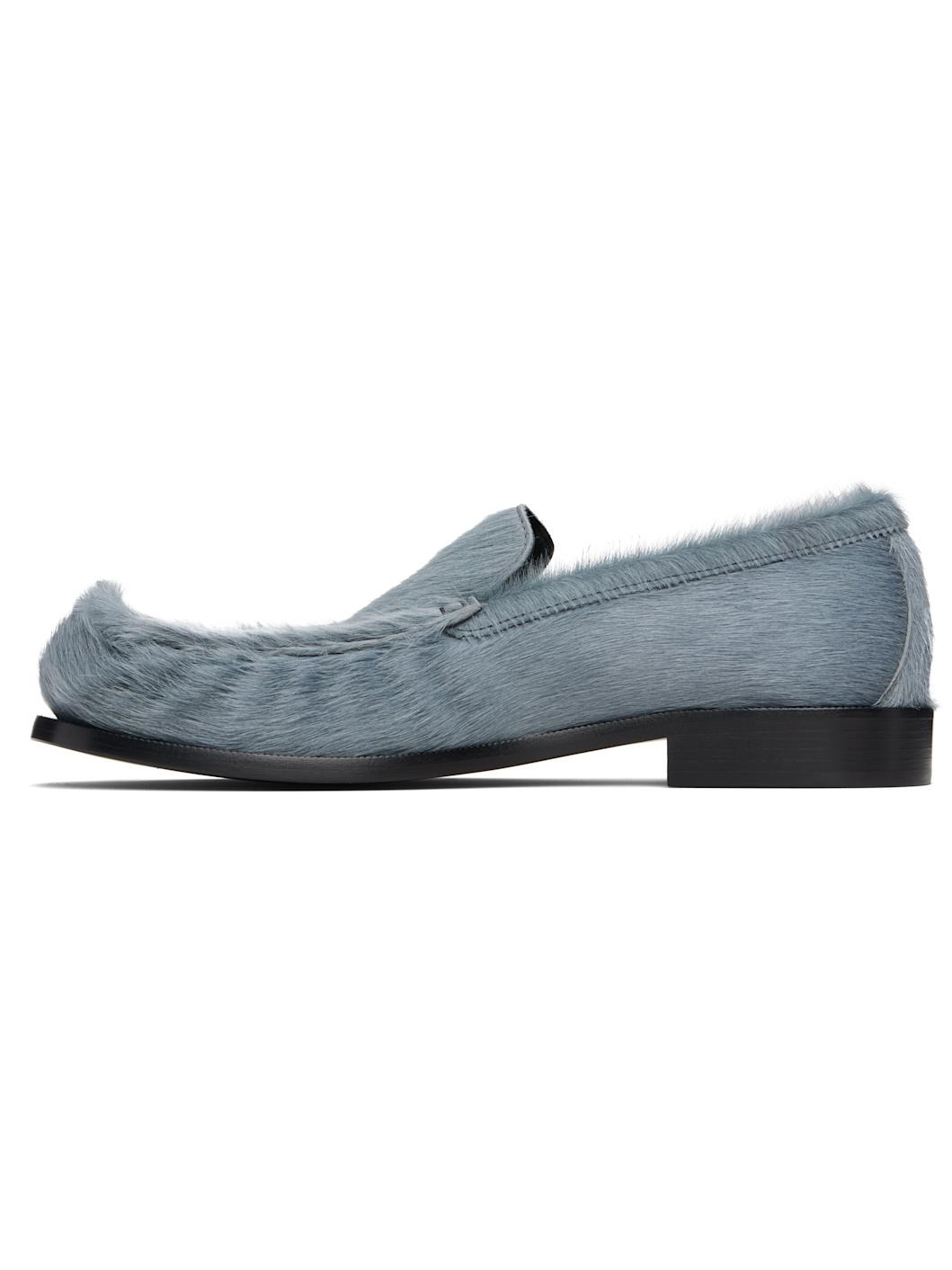 Blue Ponyhair Loafers - 3