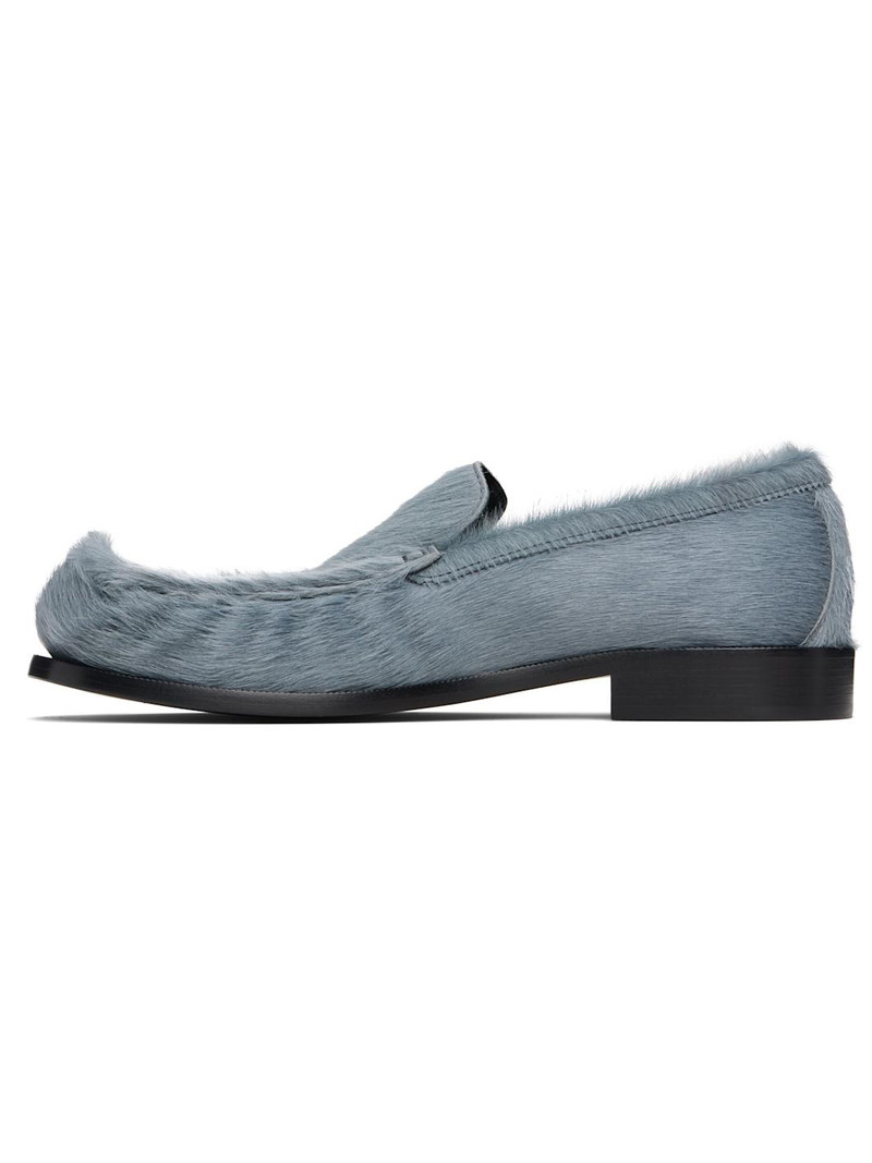Dries Van Noten Blue Ponyhair Loafers outlook