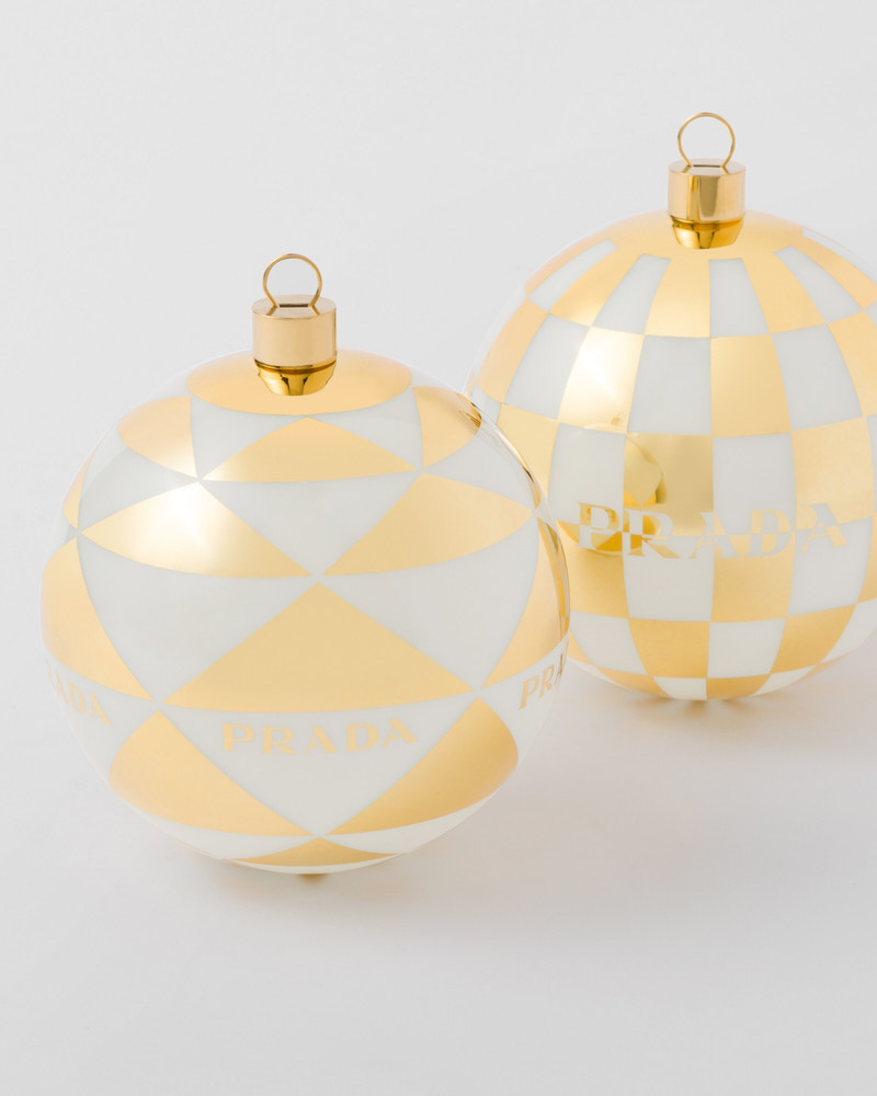 Prada Glass Christmas ornament set outlook