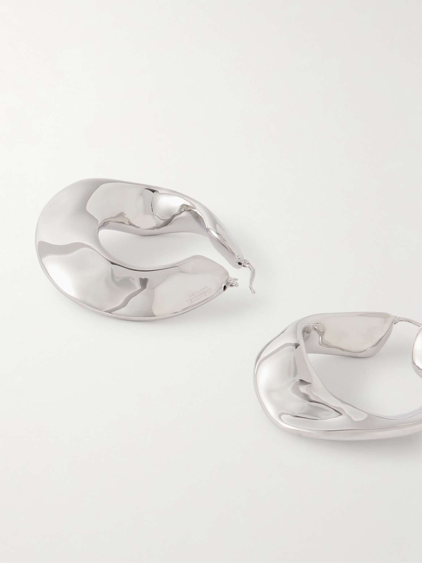 Silver-tone hoop earrings - 3