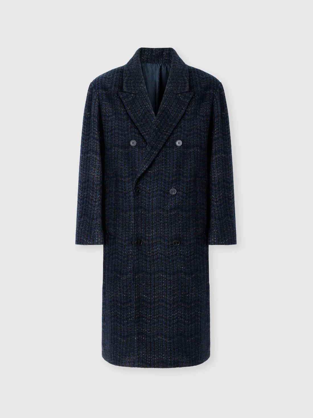 Double-breasted cashmere and viscose coat - 1