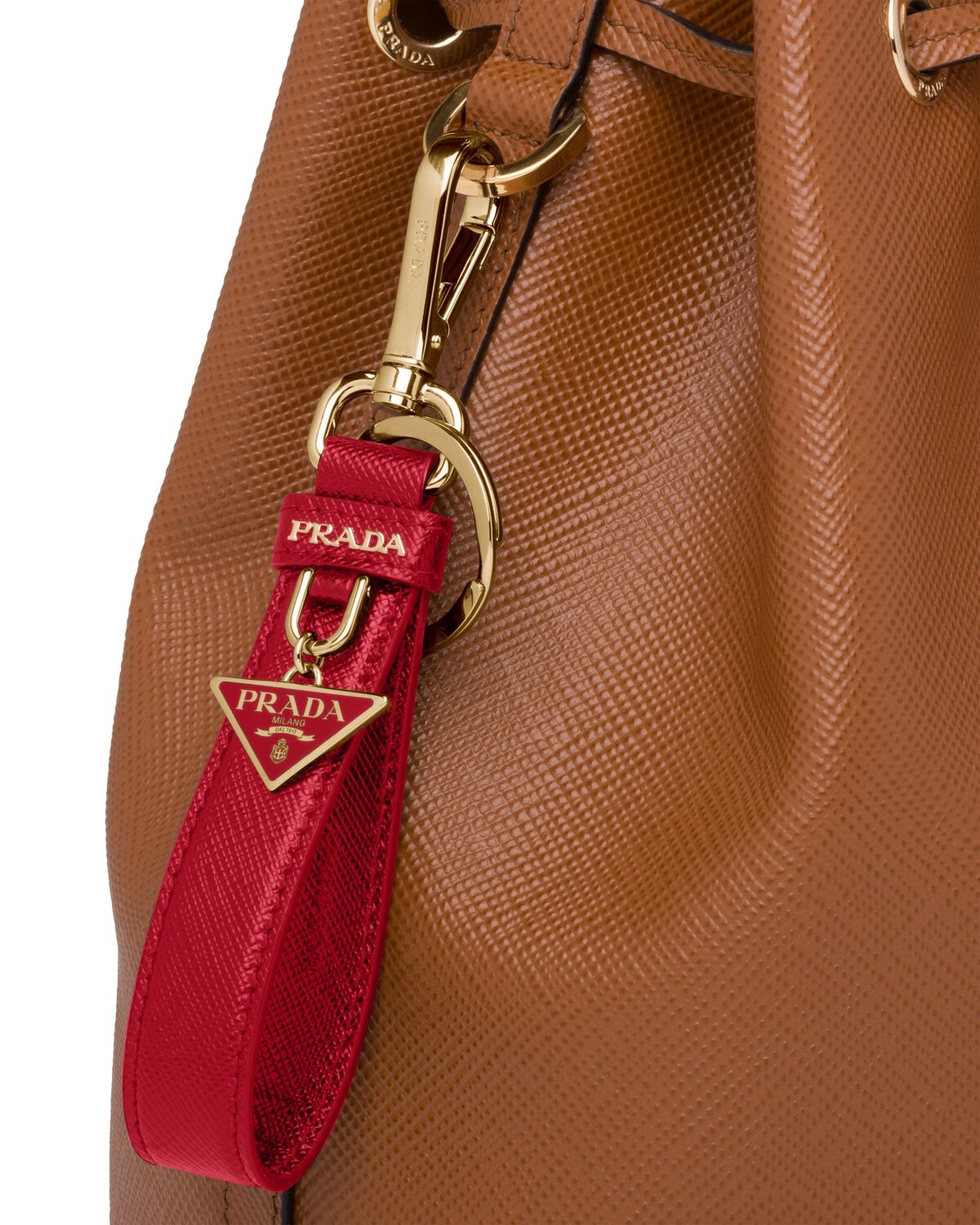 Saffiano leather keychain - 3