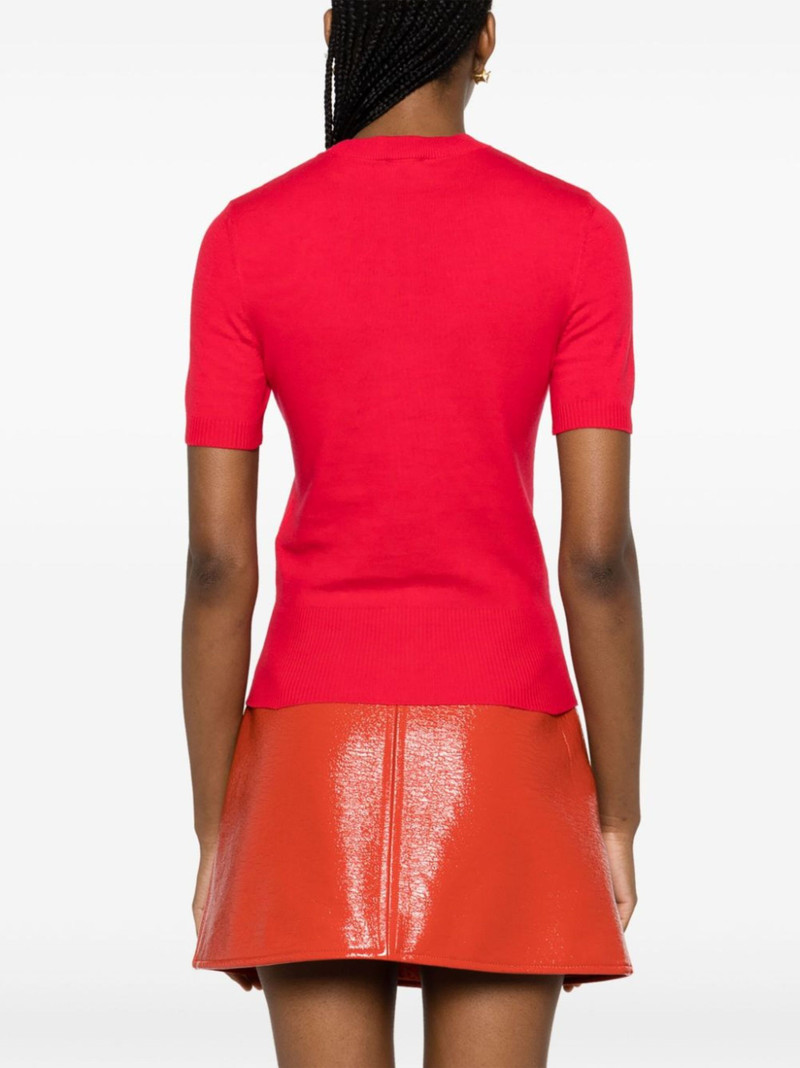 intarsia knit-logo knitted top 4